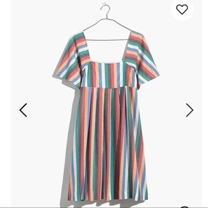 Madewell NWT SquareNeck Mini Dress Festival Stripe